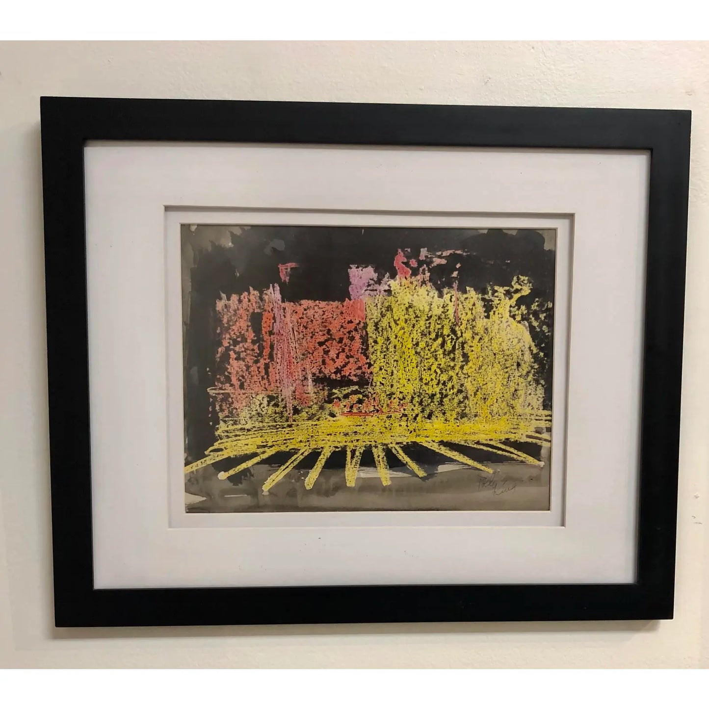 POLLY KING GOUCHE ON PAPER - FRAMED