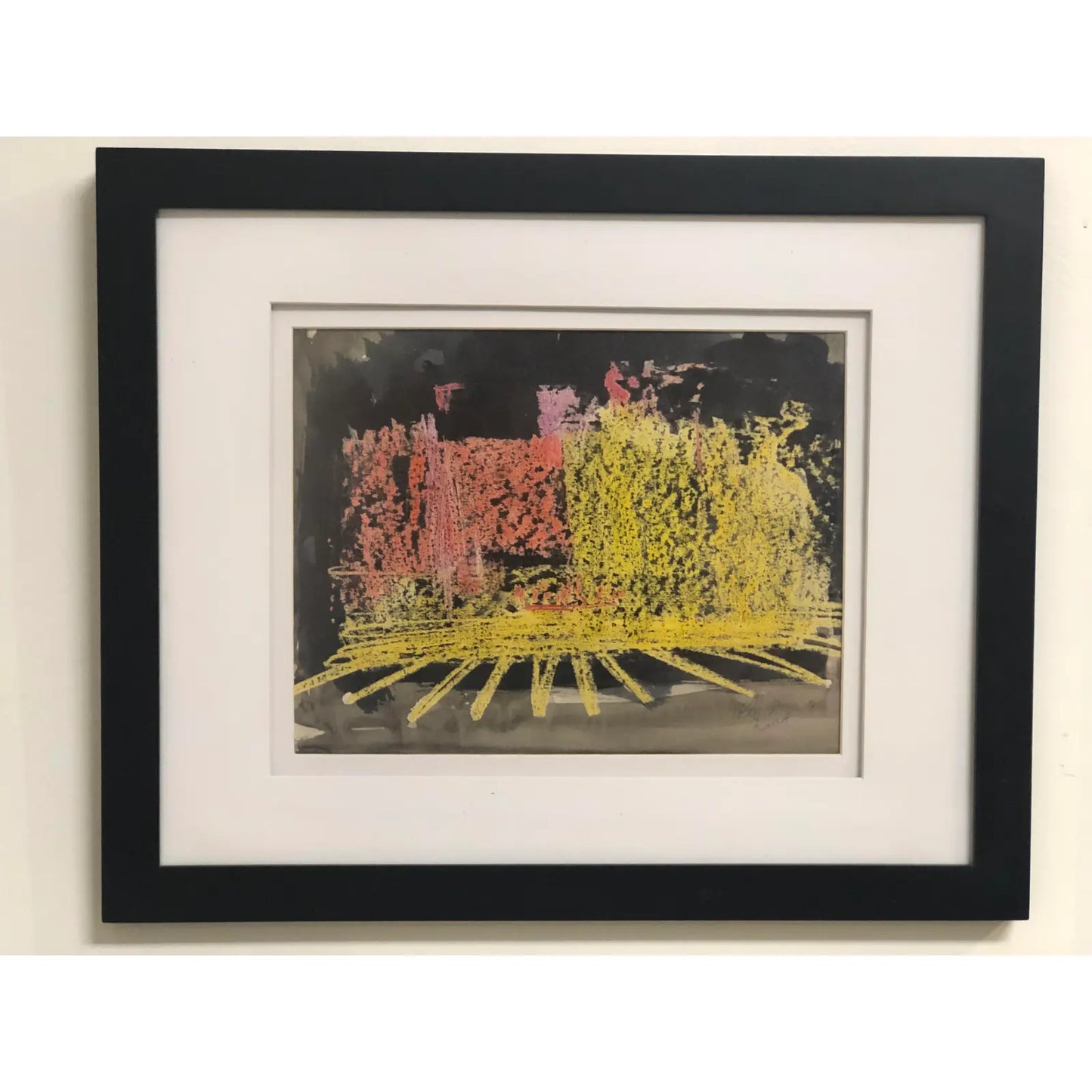 POLLY KING GOUCHE ON PAPER - FRAMED