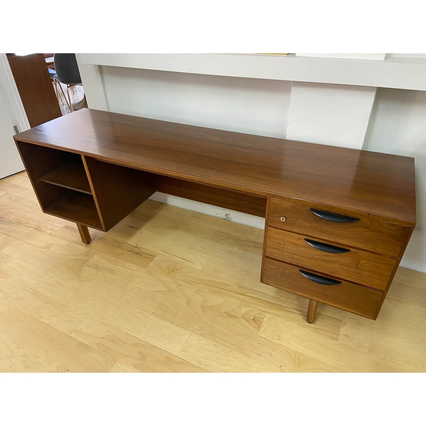 RESTORED MCM WALNUT DESK/VANITY BY JENS RISOM