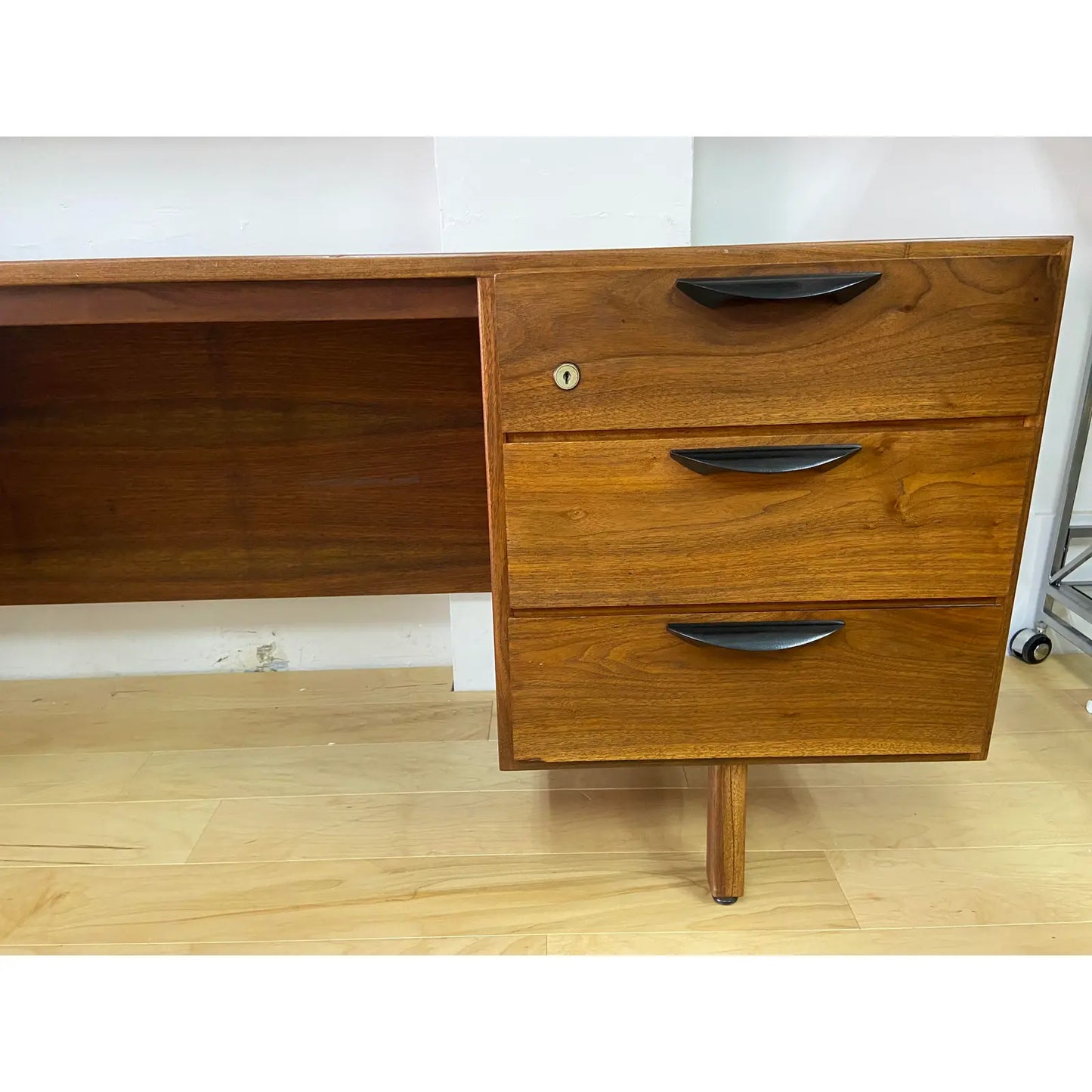 RESTORED MCM WALNUT DESK/VANITY BY JENS RISOM