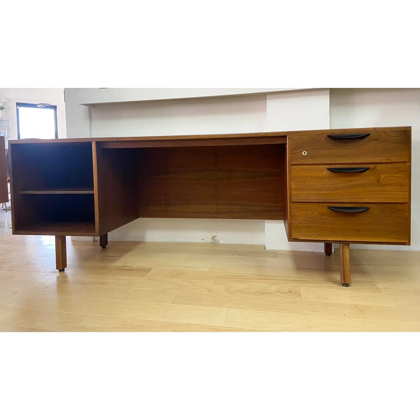 RESTORED MCM WALNUT DESK/VANITY BY JENS RISOM