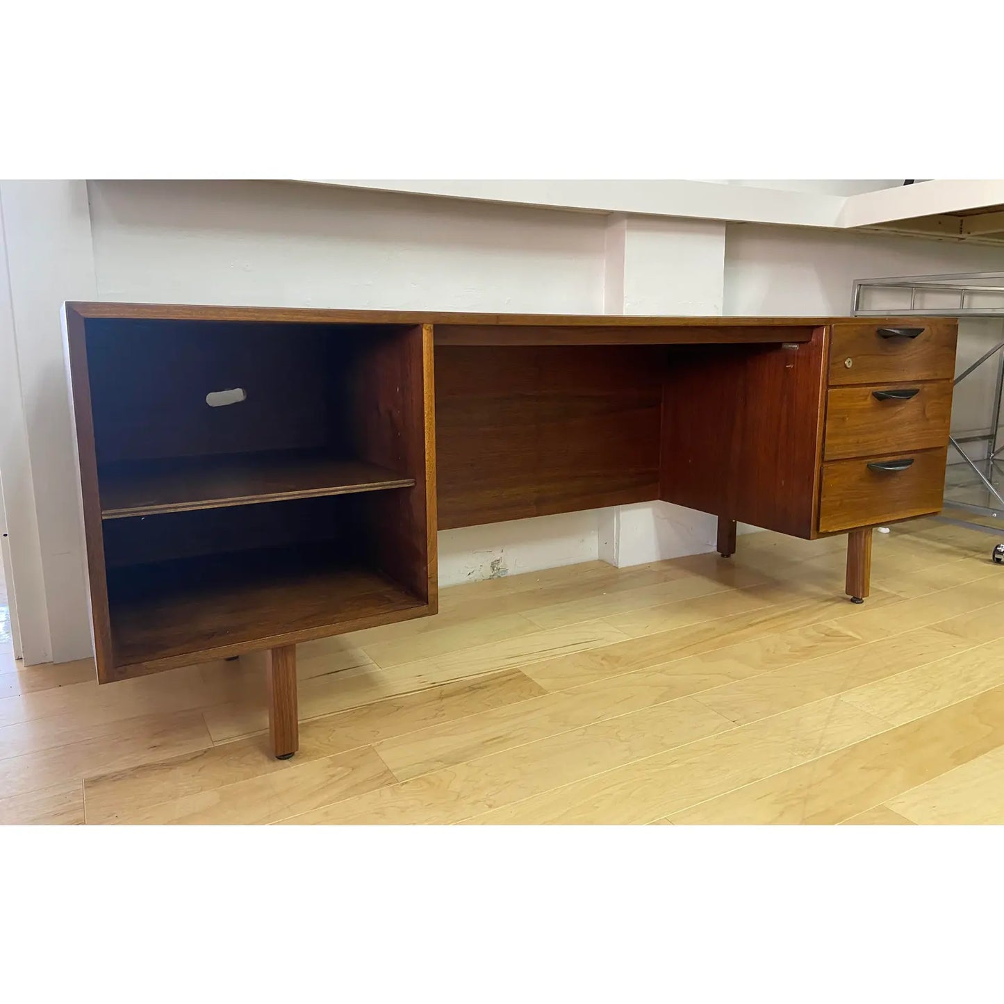 RESTORED MCM WALNUT DESK/VANITY BY JENS RISOM