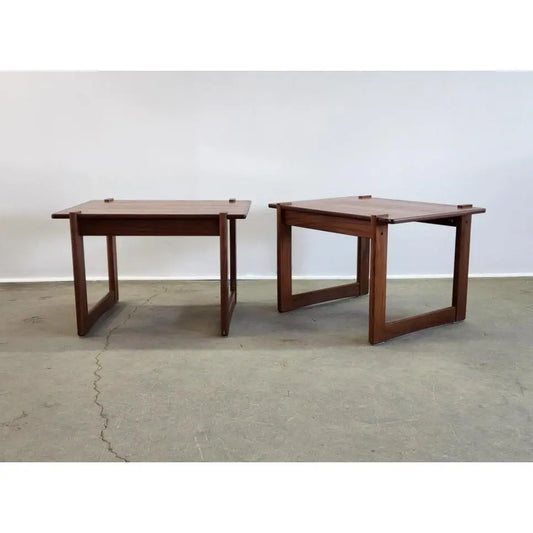 TEAK R.S. ASSOCIATES END TABLES - PAIR