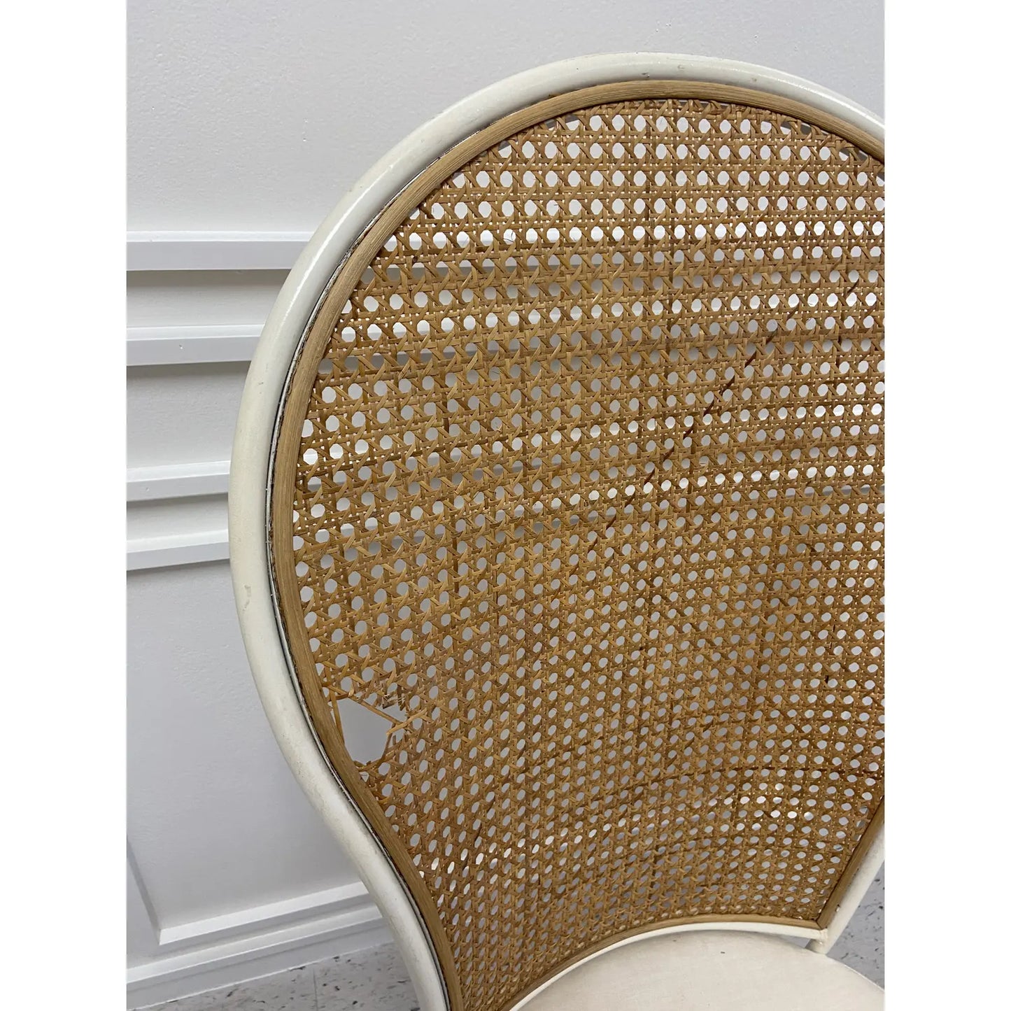 MILO BAUGHMAN FOR THAYER COGGIN CANE DINING CHAIRS - SET OF 6