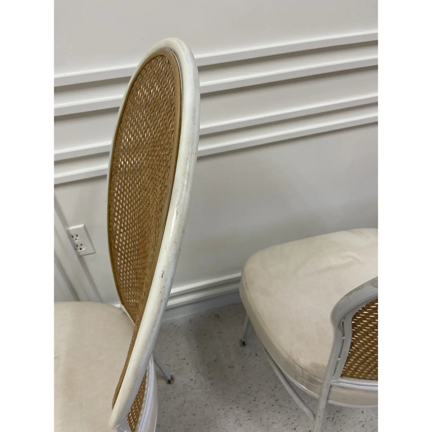 MILO BAUGHMAN FOR THAYER COGGIN CANE DINING CHAIRS - SET OF 6