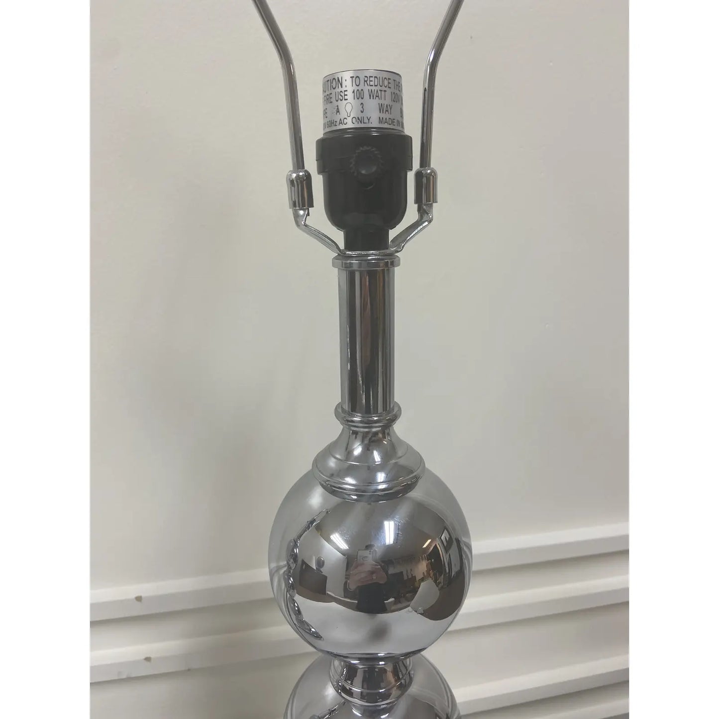 MODERNIST CHROME STACKED BALL LAMPS - PAIR