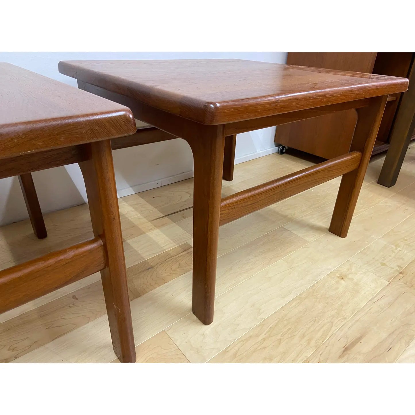 NEILS BACH SOLID TEAK END TABLES - PAIR