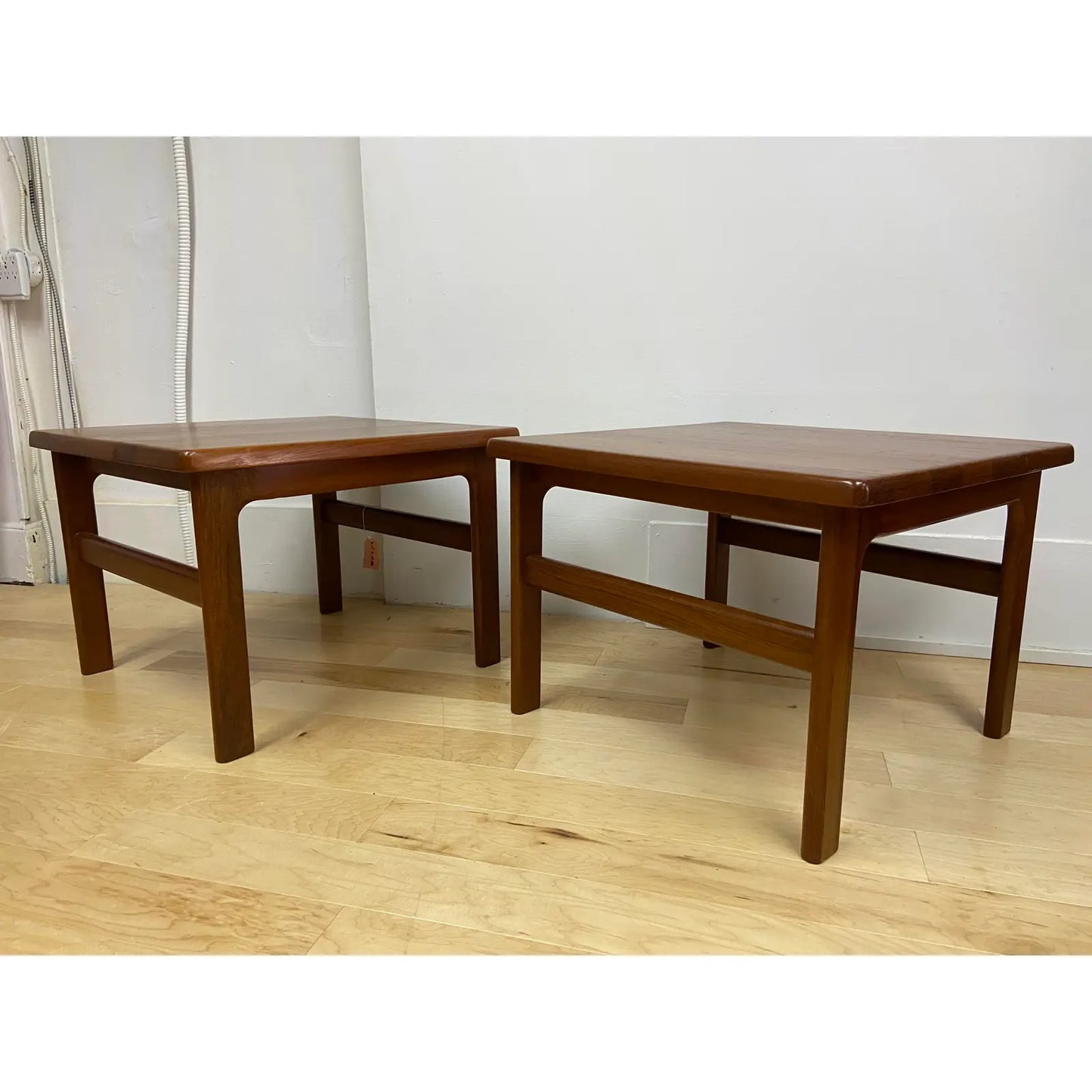 NEILS BACH SOLID TEAK END TABLES - PAIR