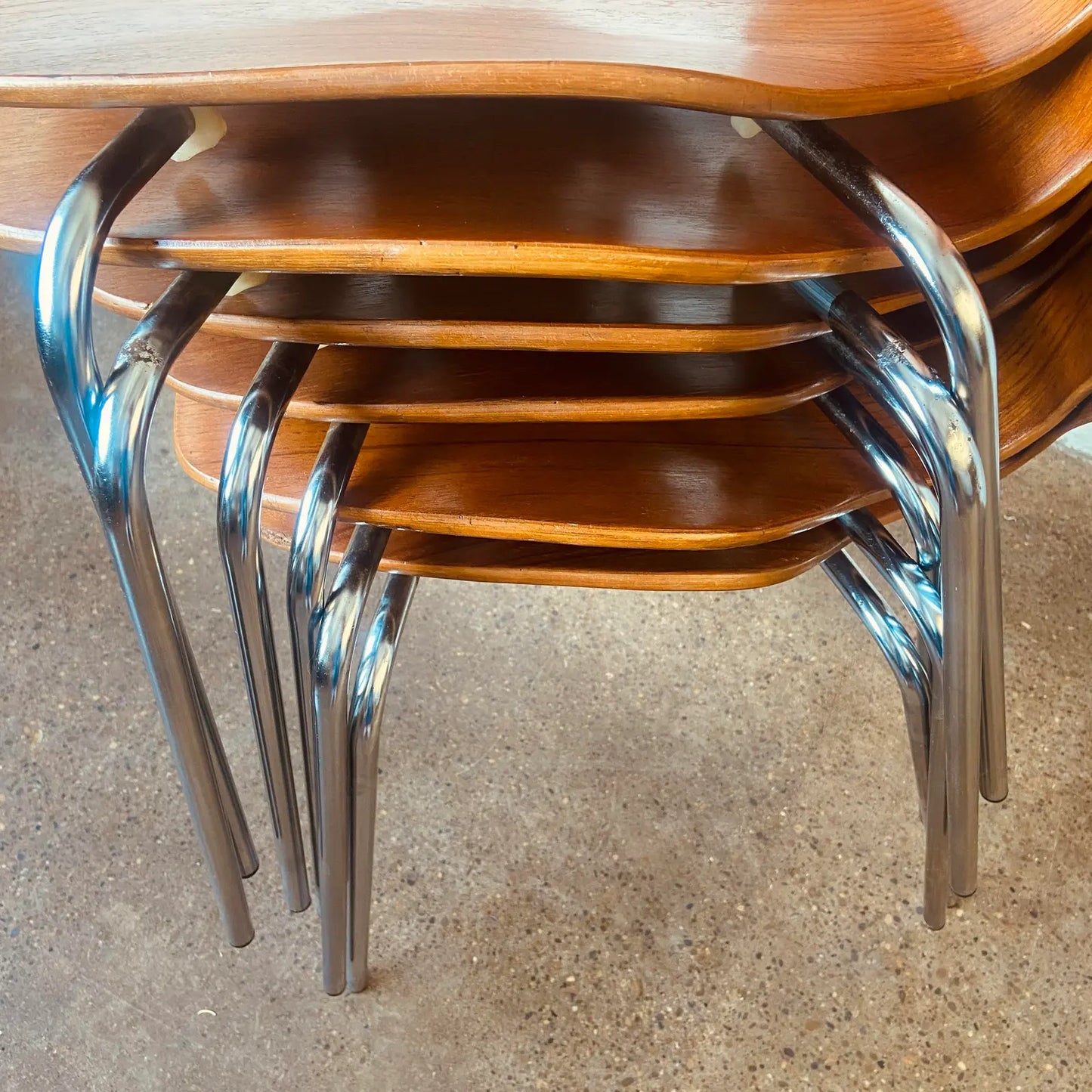 SET OF 6 TEAK DINING CHAIRS BY WESTNOFA, NORWAY