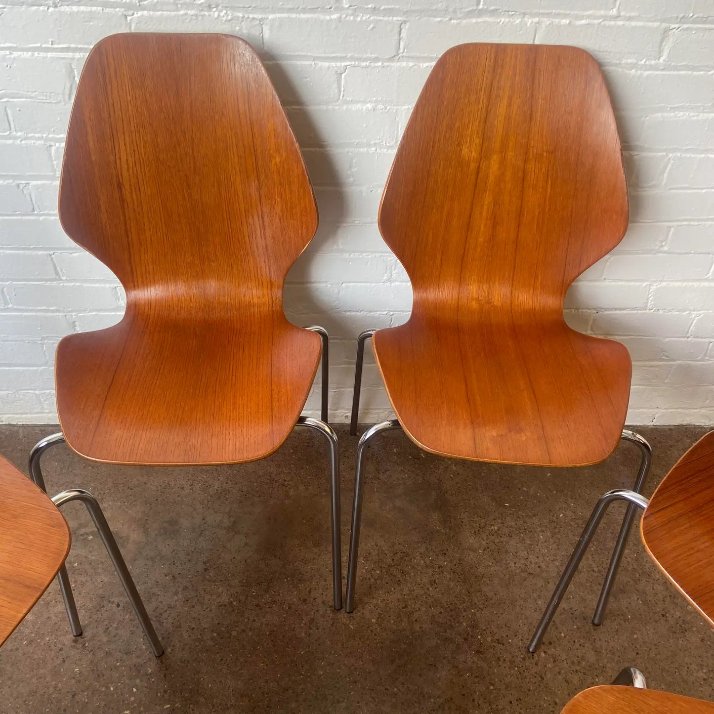 SET OF 6 TEAK DINING CHAIRS BY WESTNOFA, NORWAY
