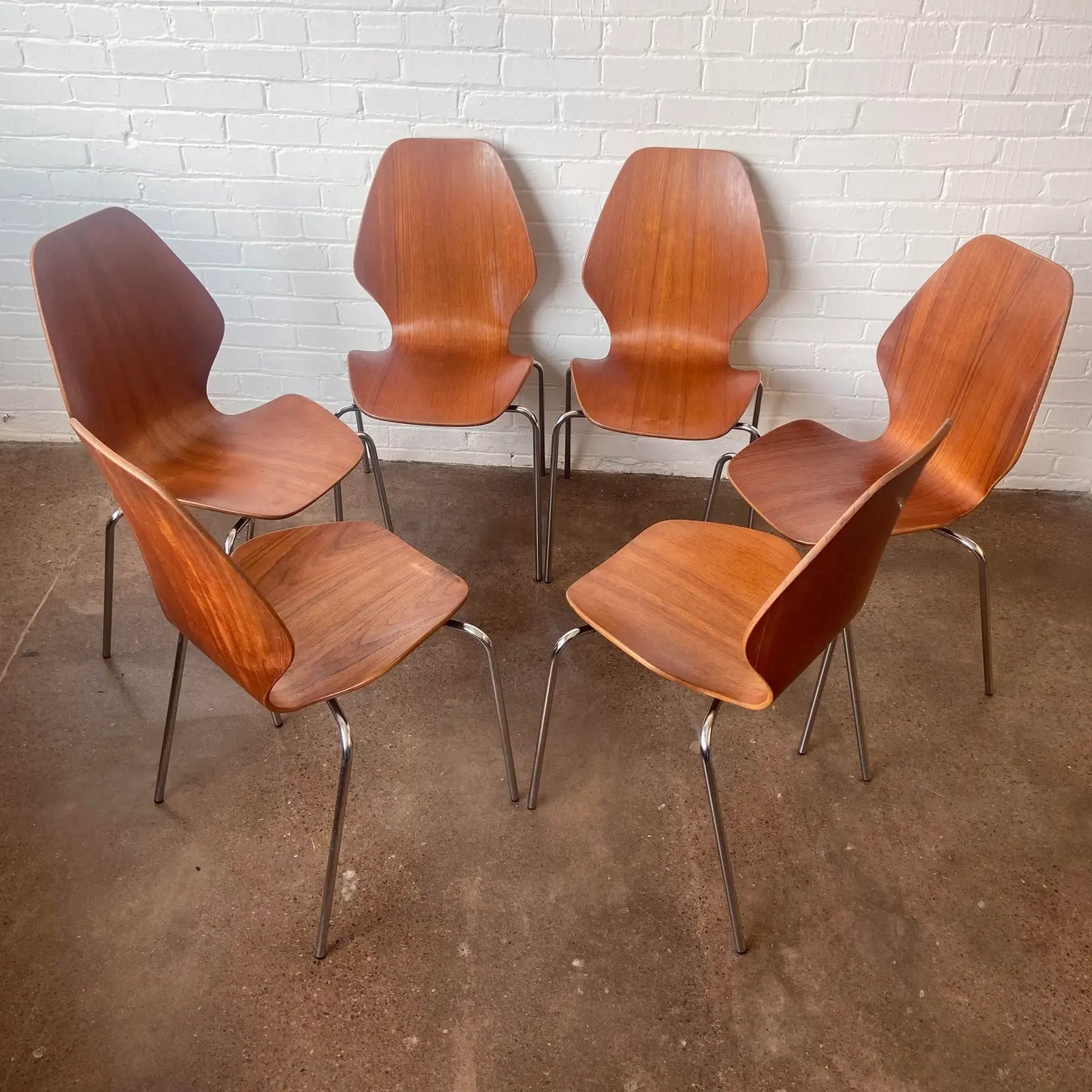 SET OF 6 TEAK DINING CHAIRS BY WESTNOFA, NORWAY