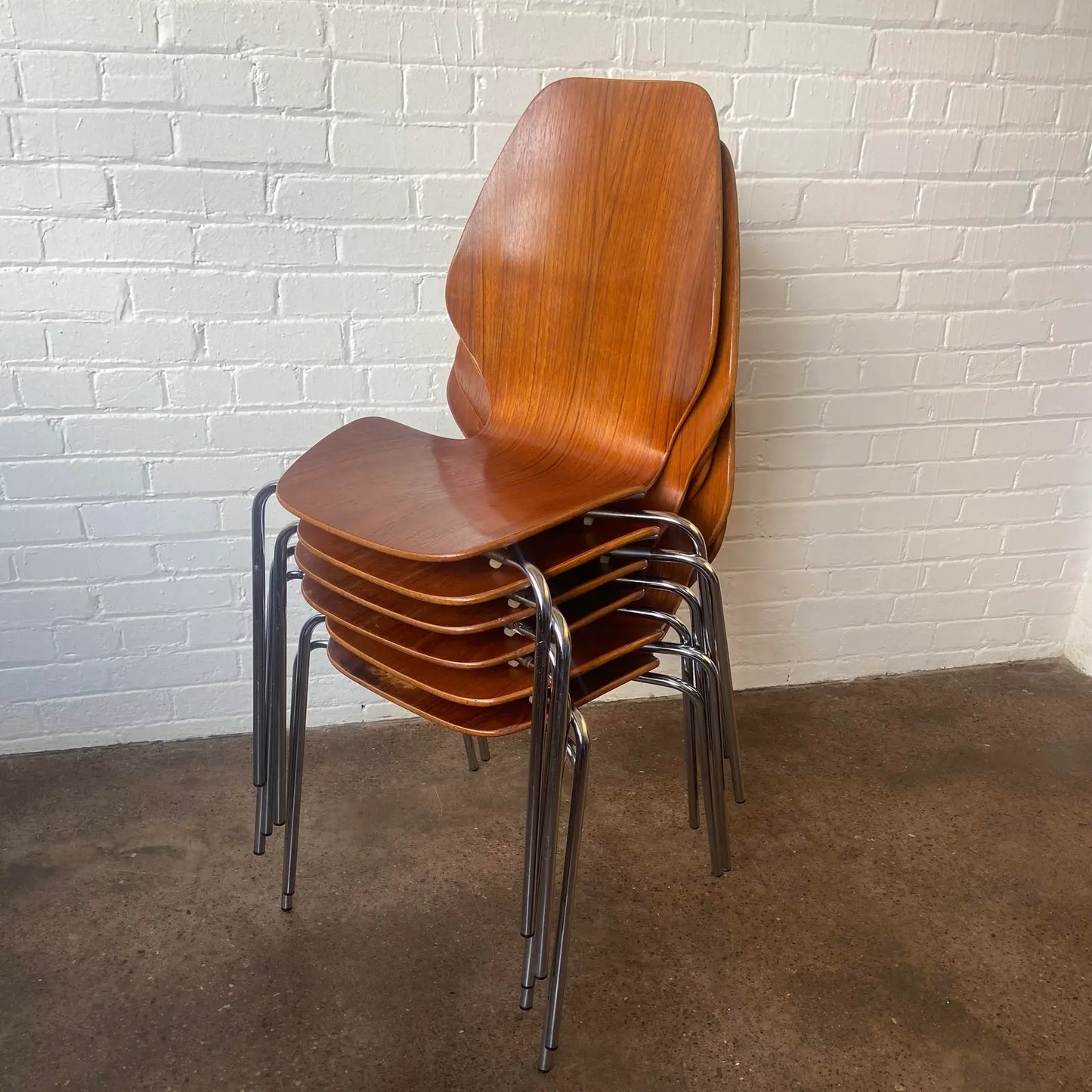 SET OF 6 TEAK DINING CHAIRS BY WESTNOFA, NORWAY