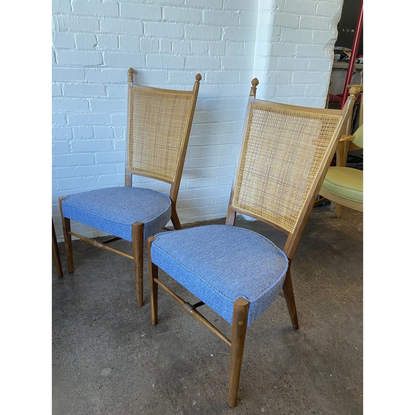 CANNED GAMING CHAIRS BY KIPP STEWART FOR DREXEL DECLARATION