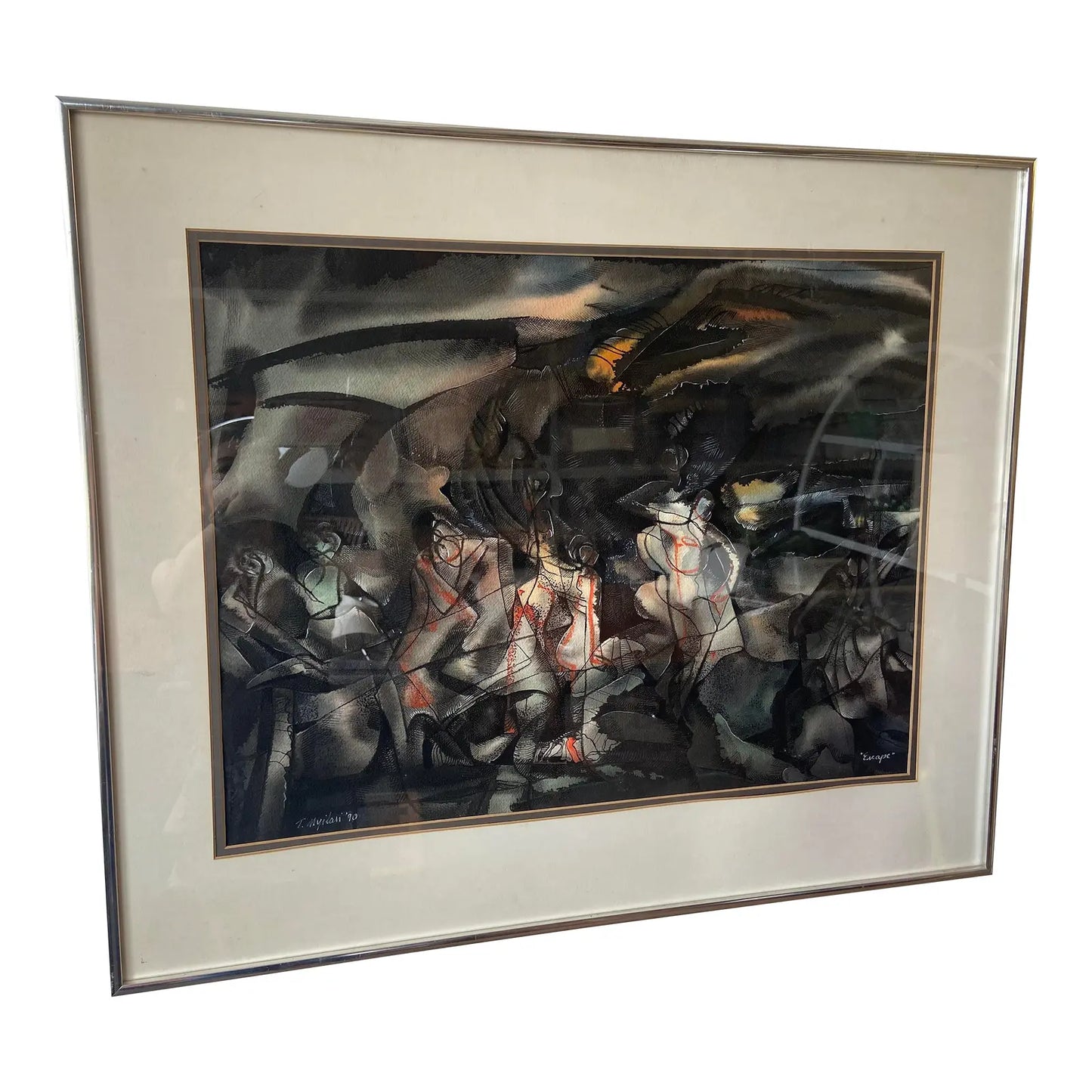 FRAMED WATERCOLOR BY TIBOR NYILASI, 1990