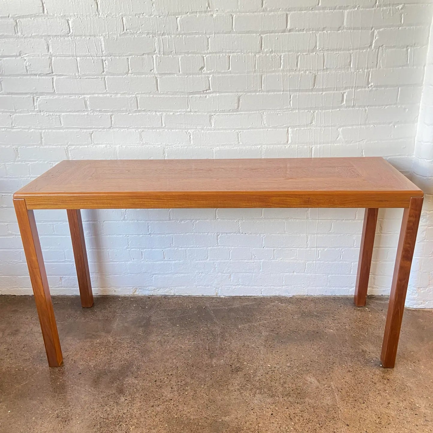 DANISH MODERN TEAK CONSOLE/FOYER/SOFA TABLE BY VEJLE STOLE - RESTORED