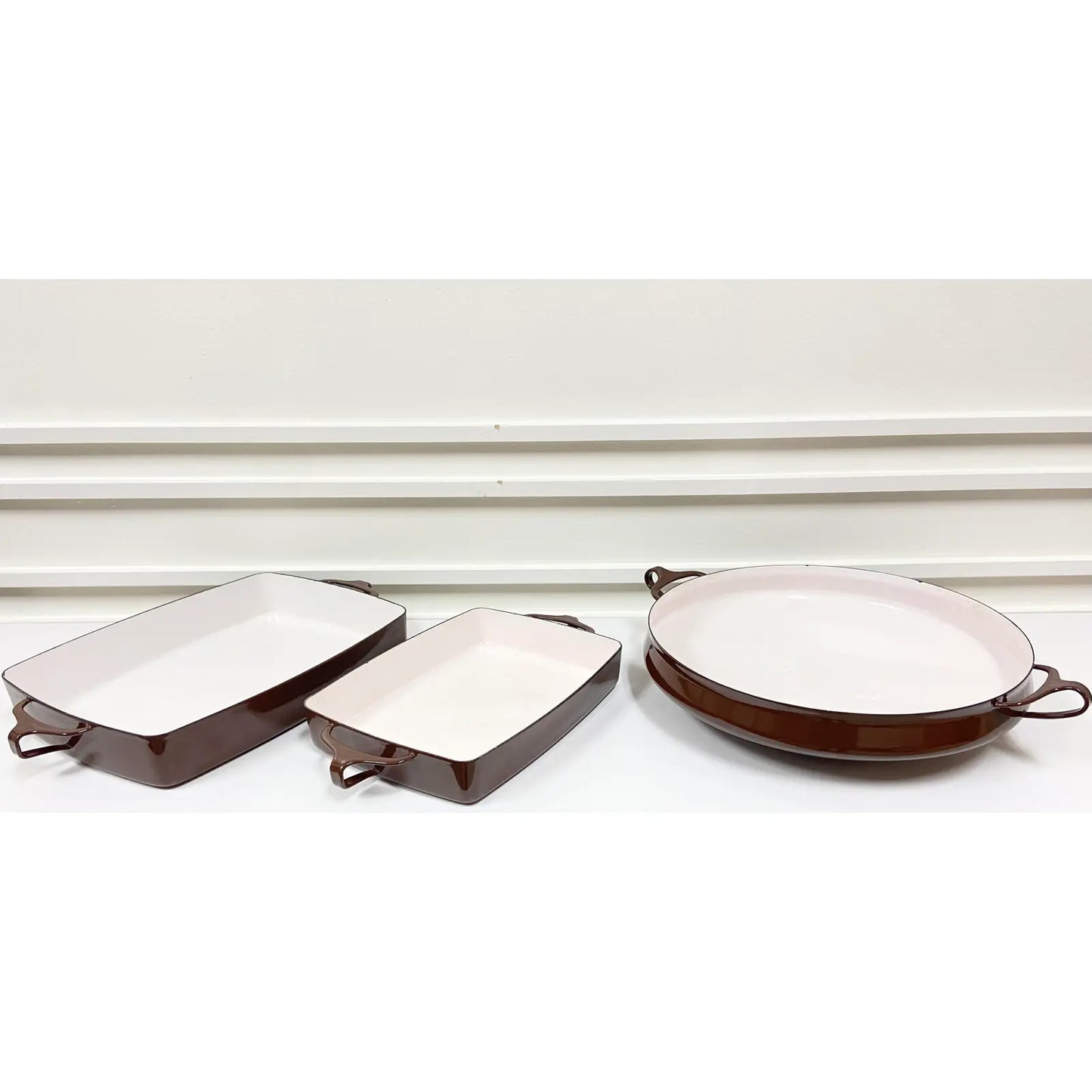 DANSK KOBENSTYLE ENAMELED CASSEROLE DISH - SET OF 3