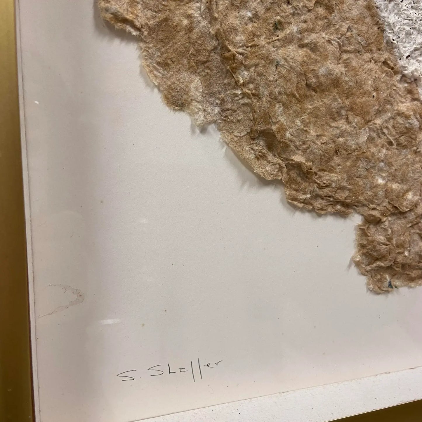 HANDMADE PAPER FIBER ARTWORK - SIGNED