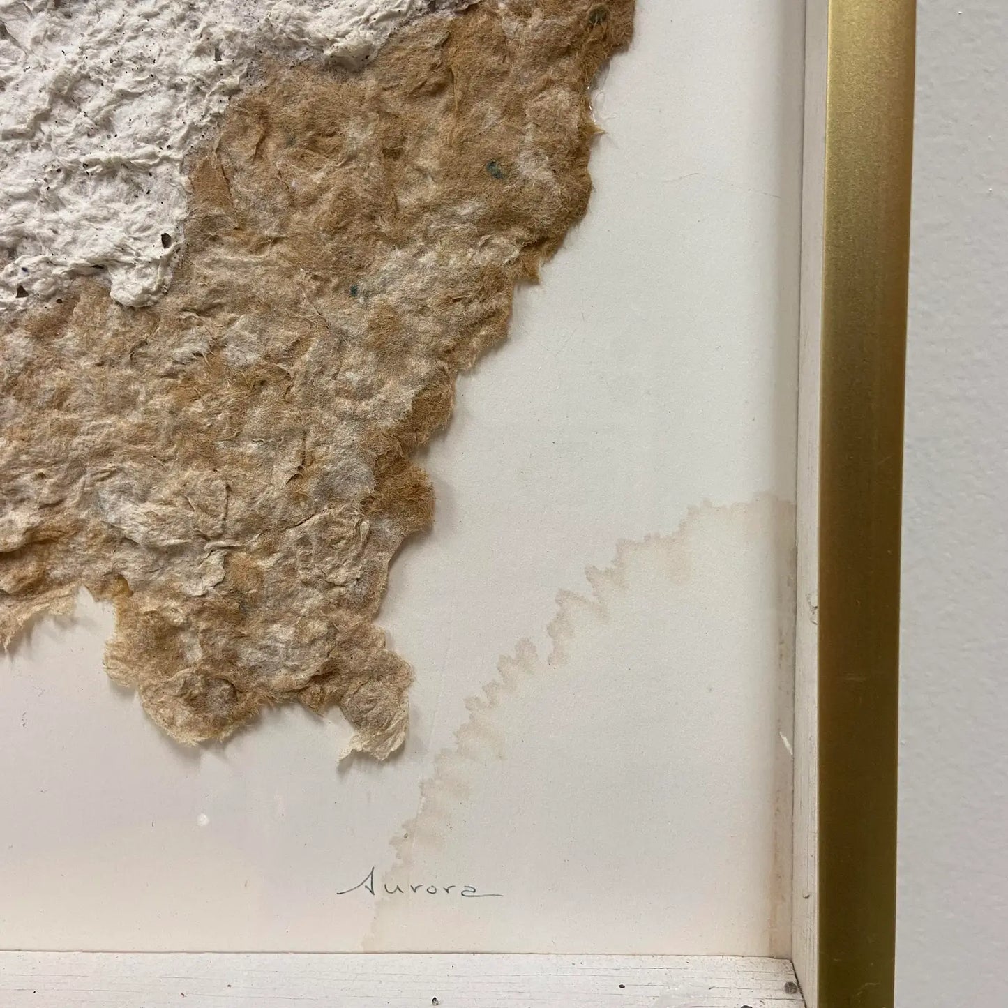 HANDMADE PAPER FIBER ARTWORK - SIGNED