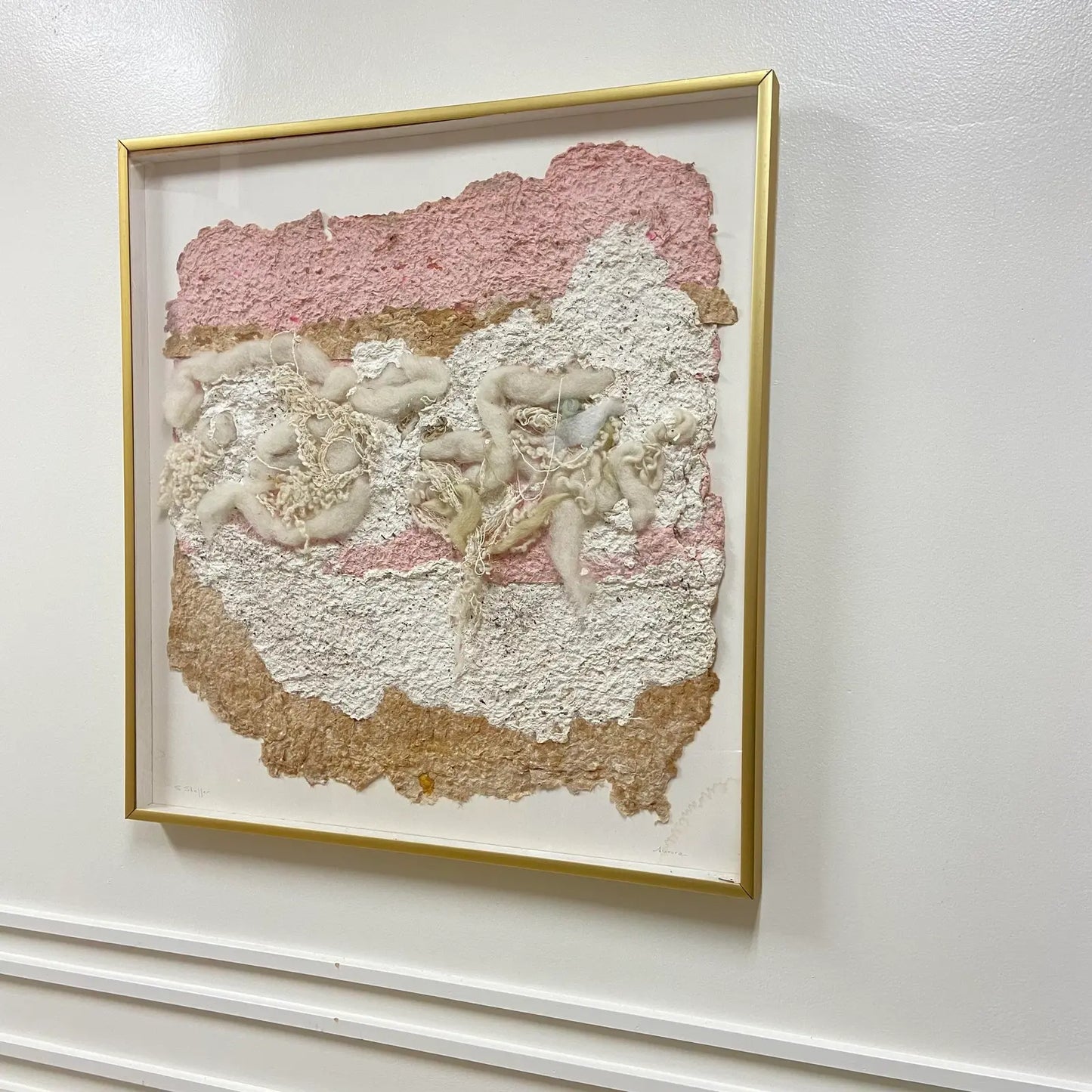 HANDMADE PAPER FIBER ARTWORK - SIGNED