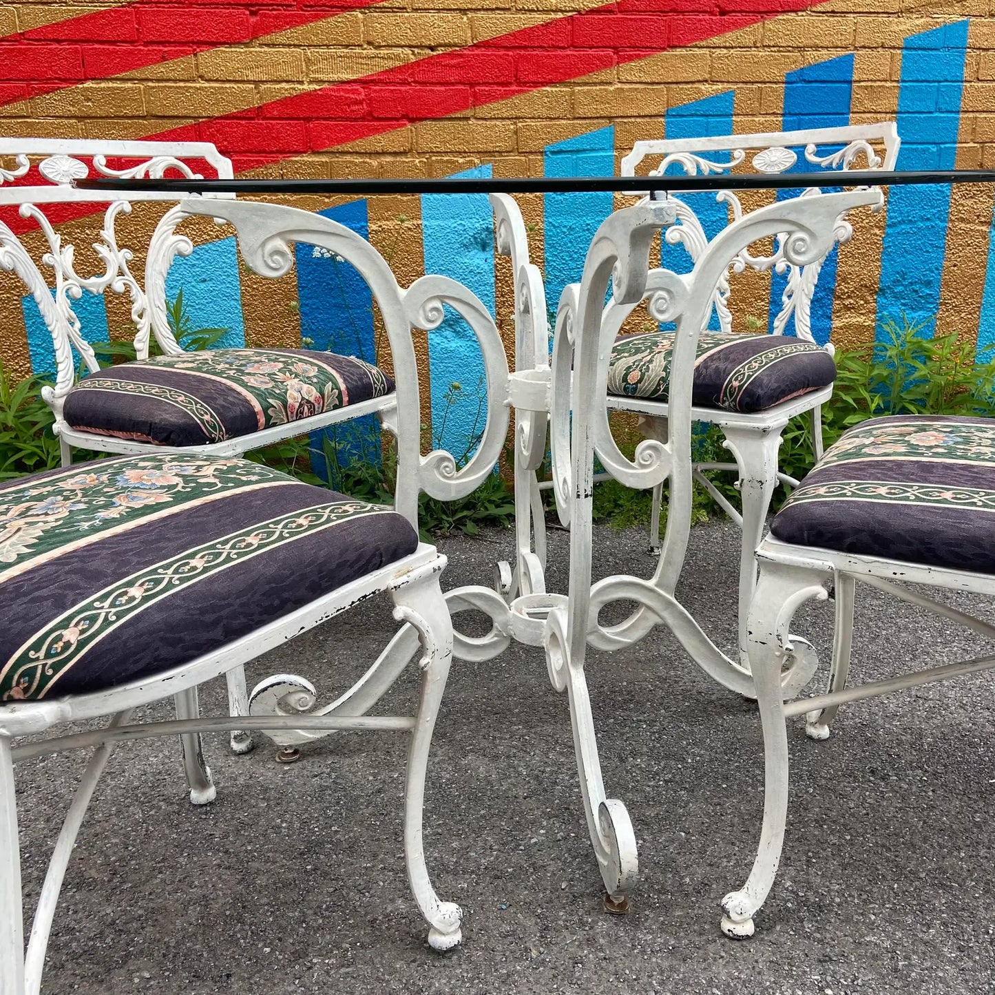 MOLLA CAST ALUMINUM OUTDOOR DINING SET - TABLE & 4 CHAIRS