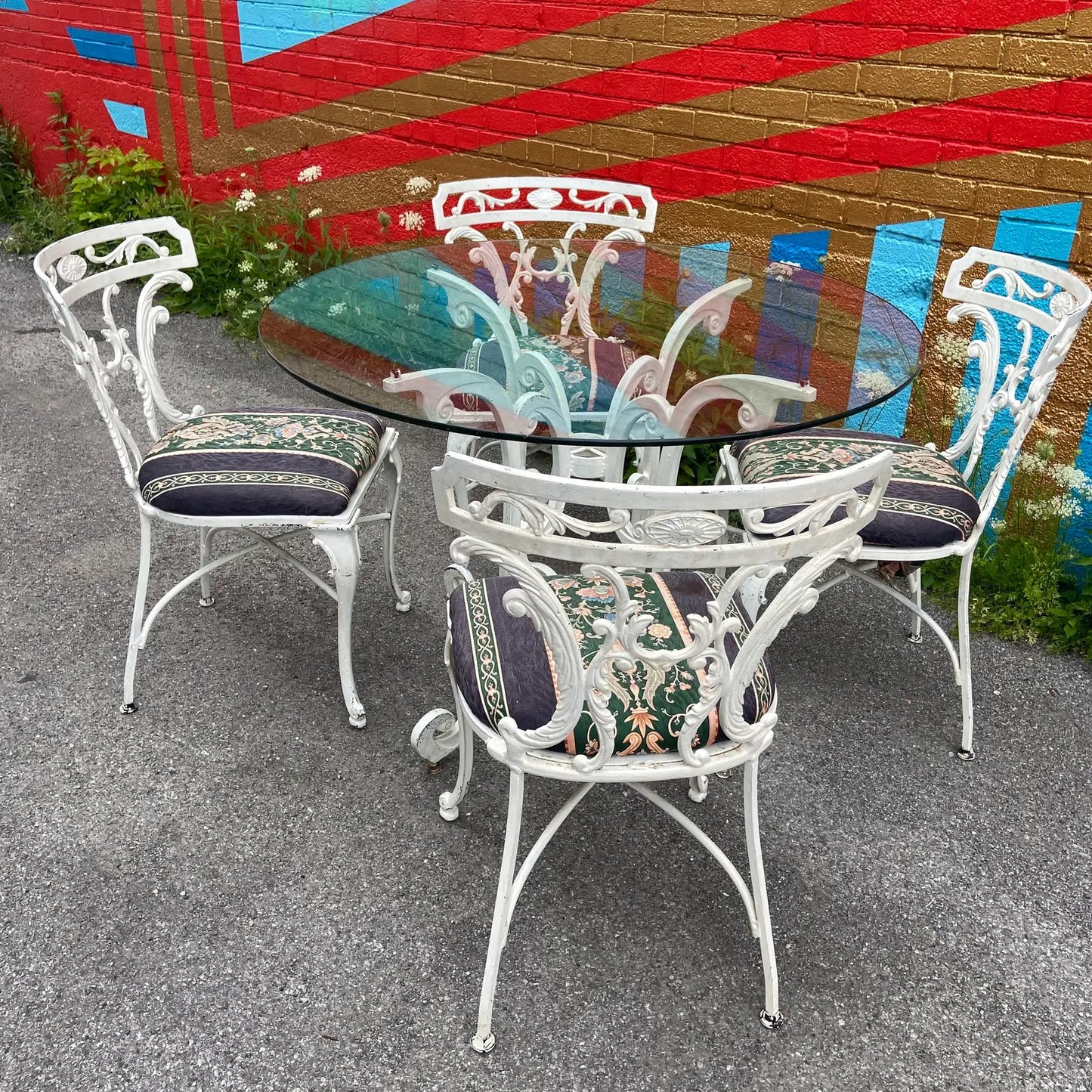 MOLLA CAST ALUMINUM OUTDOOR DINING SET - TABLE & 4 CHAIRS