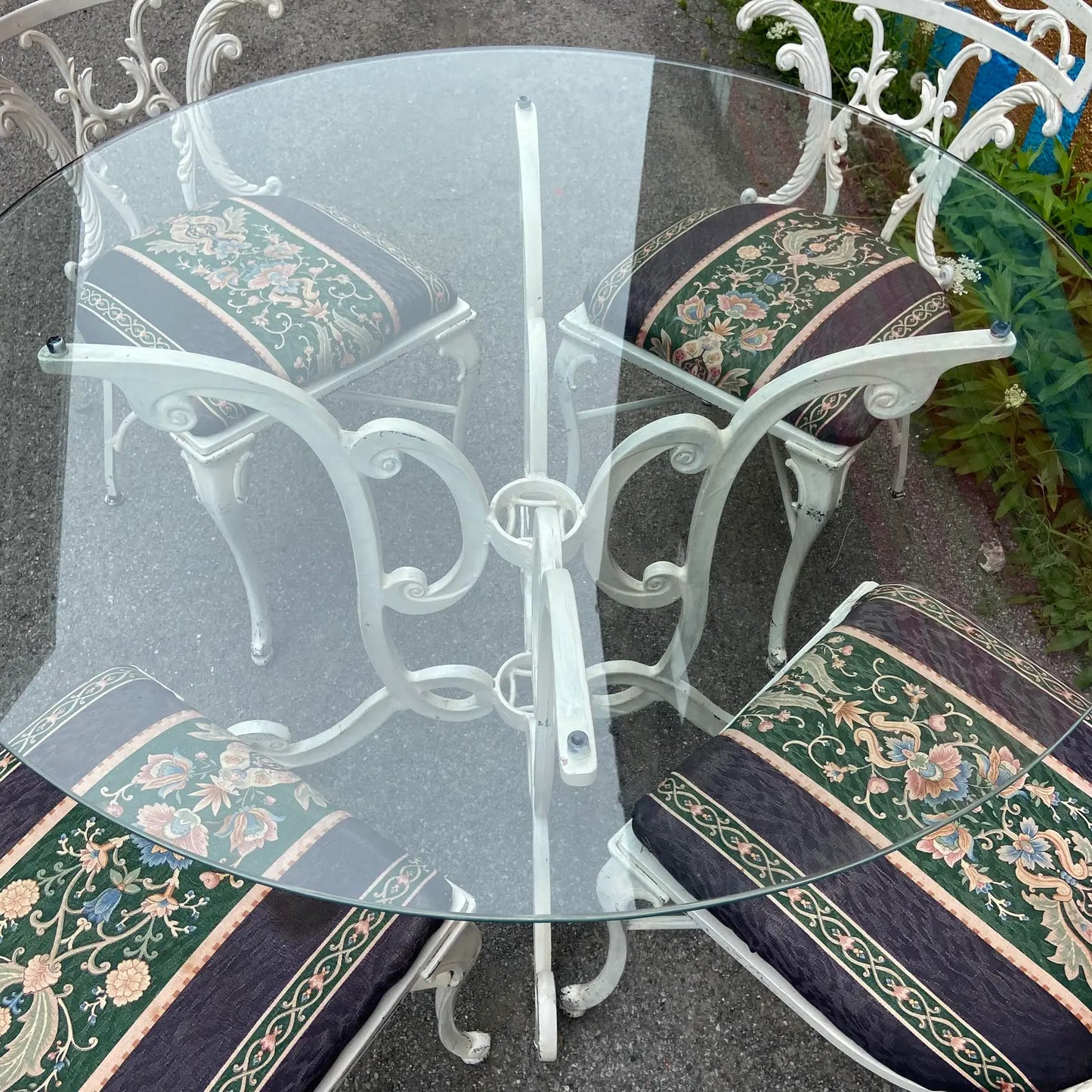 MOLLA CAST ALUMINUM OUTDOOR DINING SET - TABLE & 4 CHAIRS