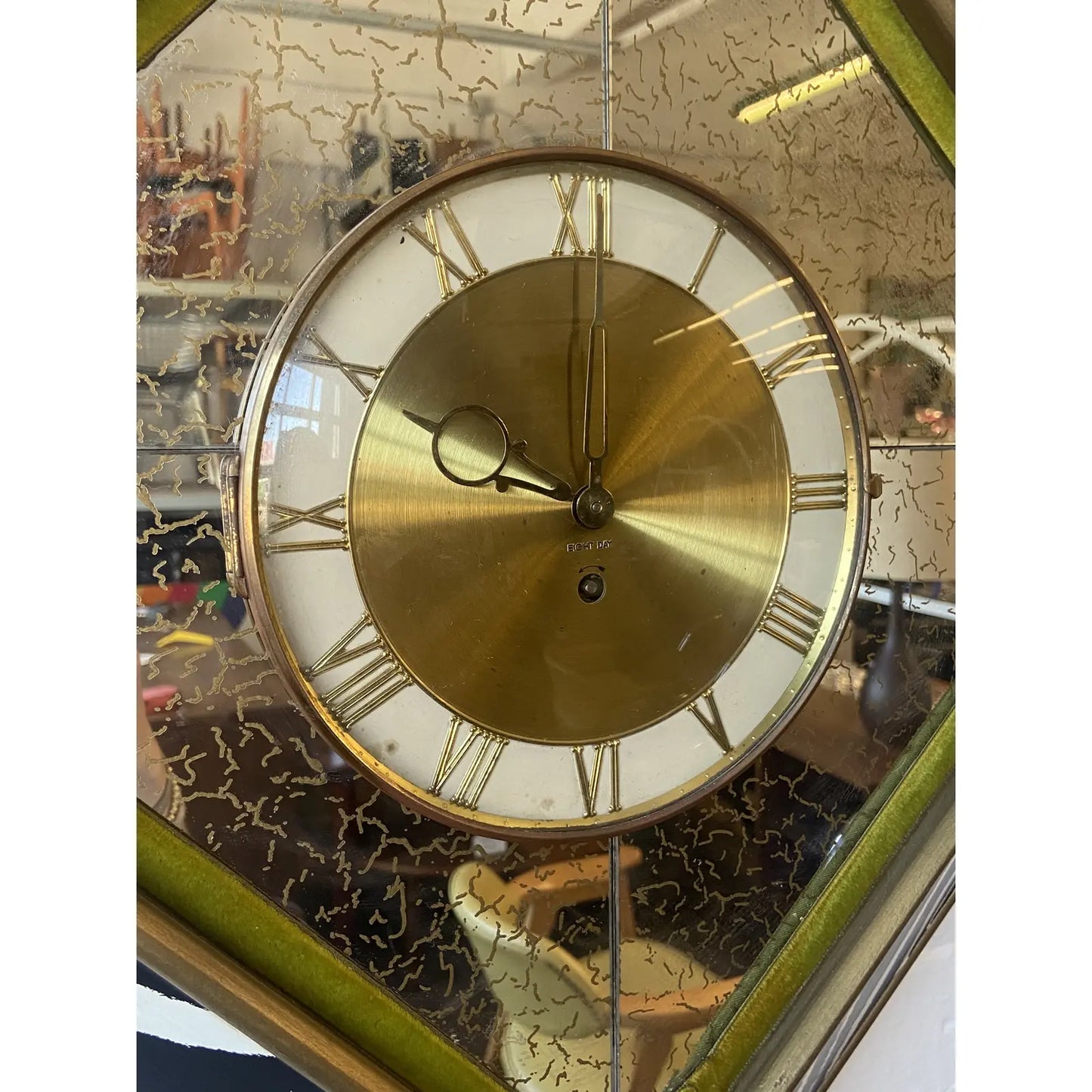 RETRO SELF WINDING ZEBRA WALL CLOCK