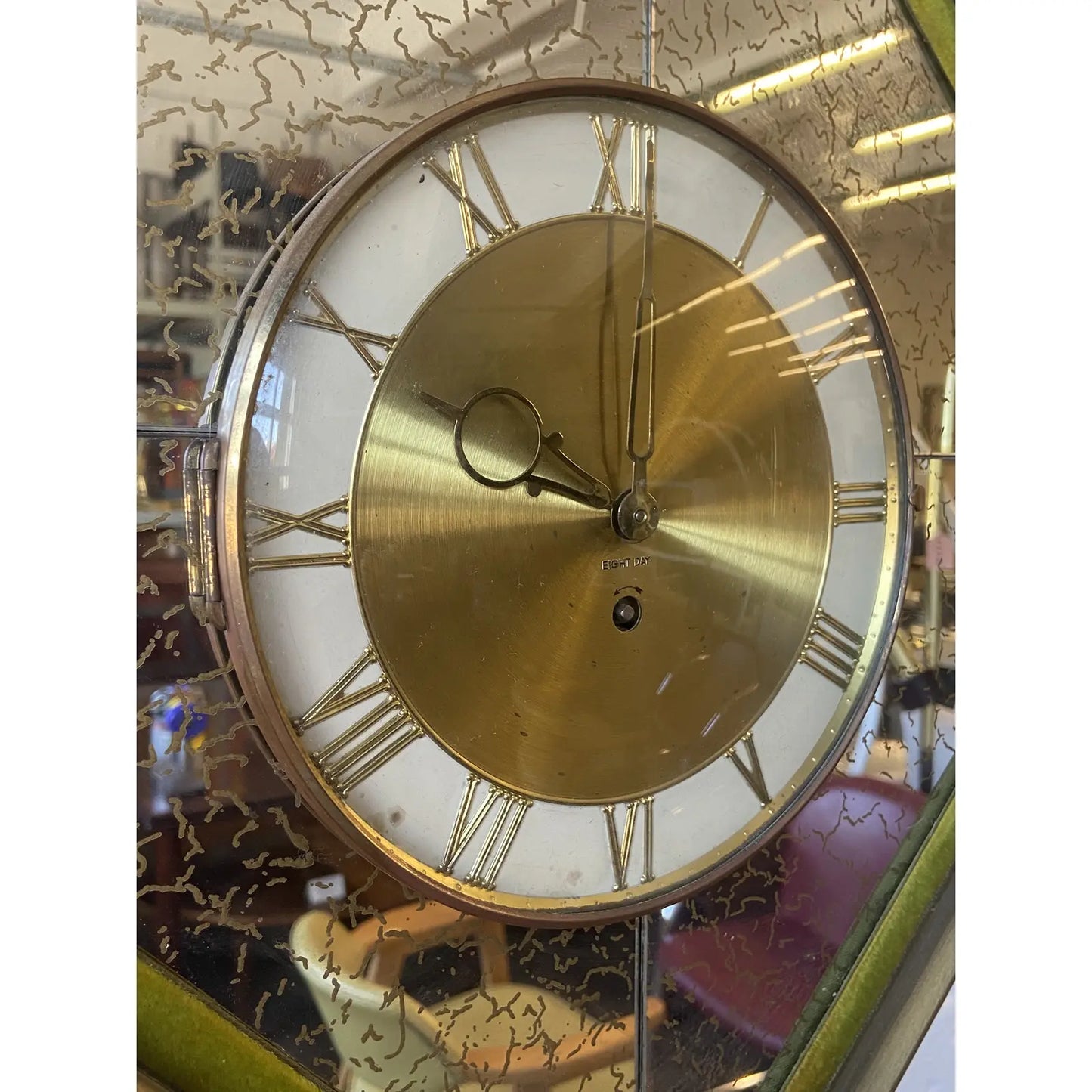 RETRO SELF WINDING ZEBRA WALL CLOCK