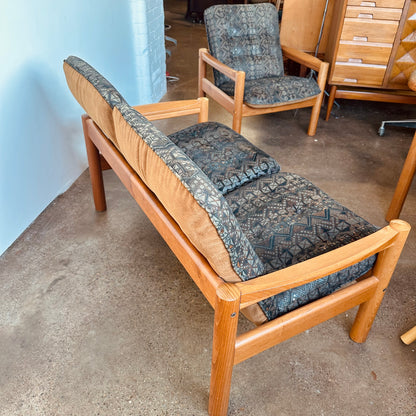 DANISH MODERN TEAK LOVESEAT