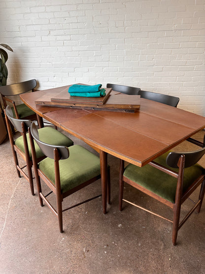 WALNUT DINING SET BY MERTON GERSHUN FOR AMERICAN OF MARTINSVILLE