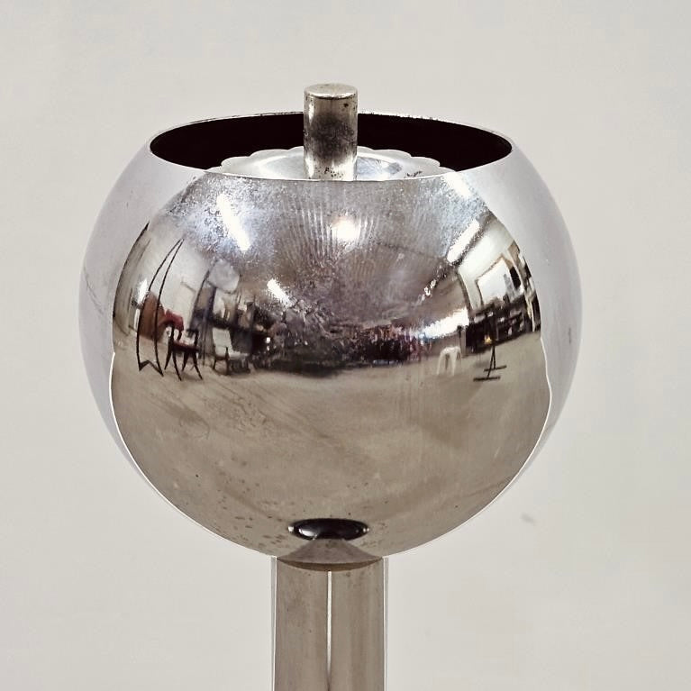 MCM CHROME BALL ASHTRAY WITH FLOOR STAND