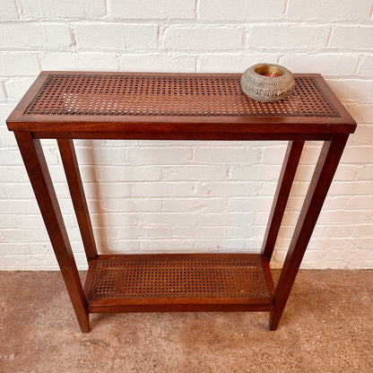 TWO TIER CONSOLE TABLE WITH CANNING