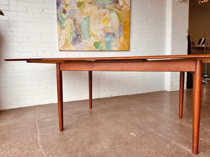 DANISH MODERN 91” DRAW LEAF TABLE - RESTORED
