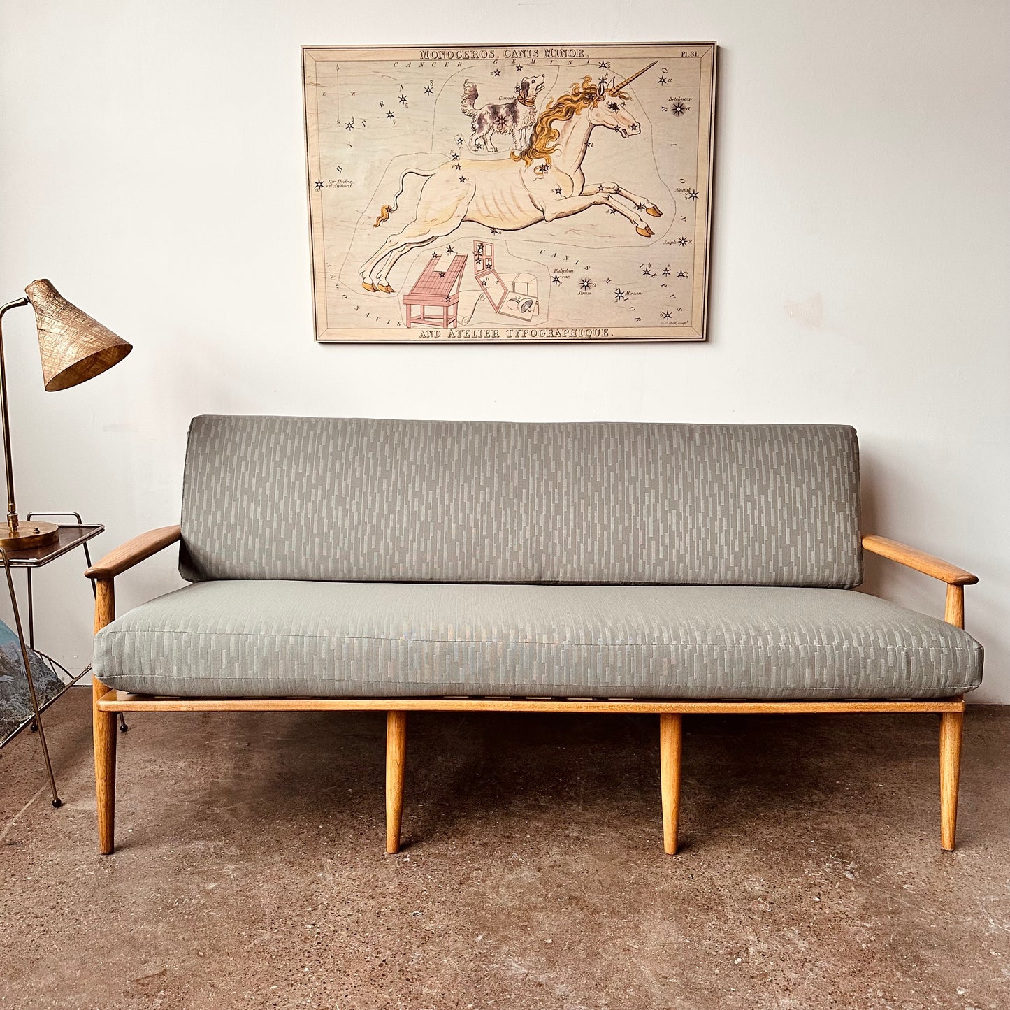 BAUMRITTER WOOD FRAME LOVESEAT - RESTORED