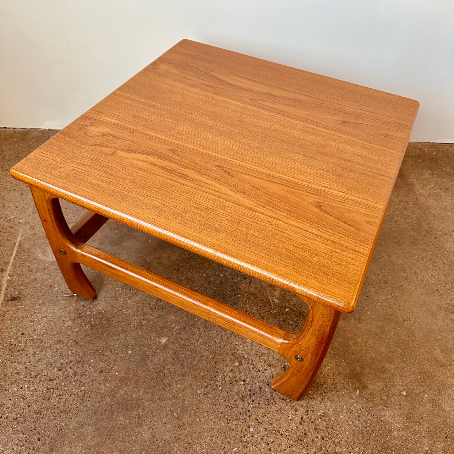 DANISH MODERN TEAK SQUARE COFFEE TABLE