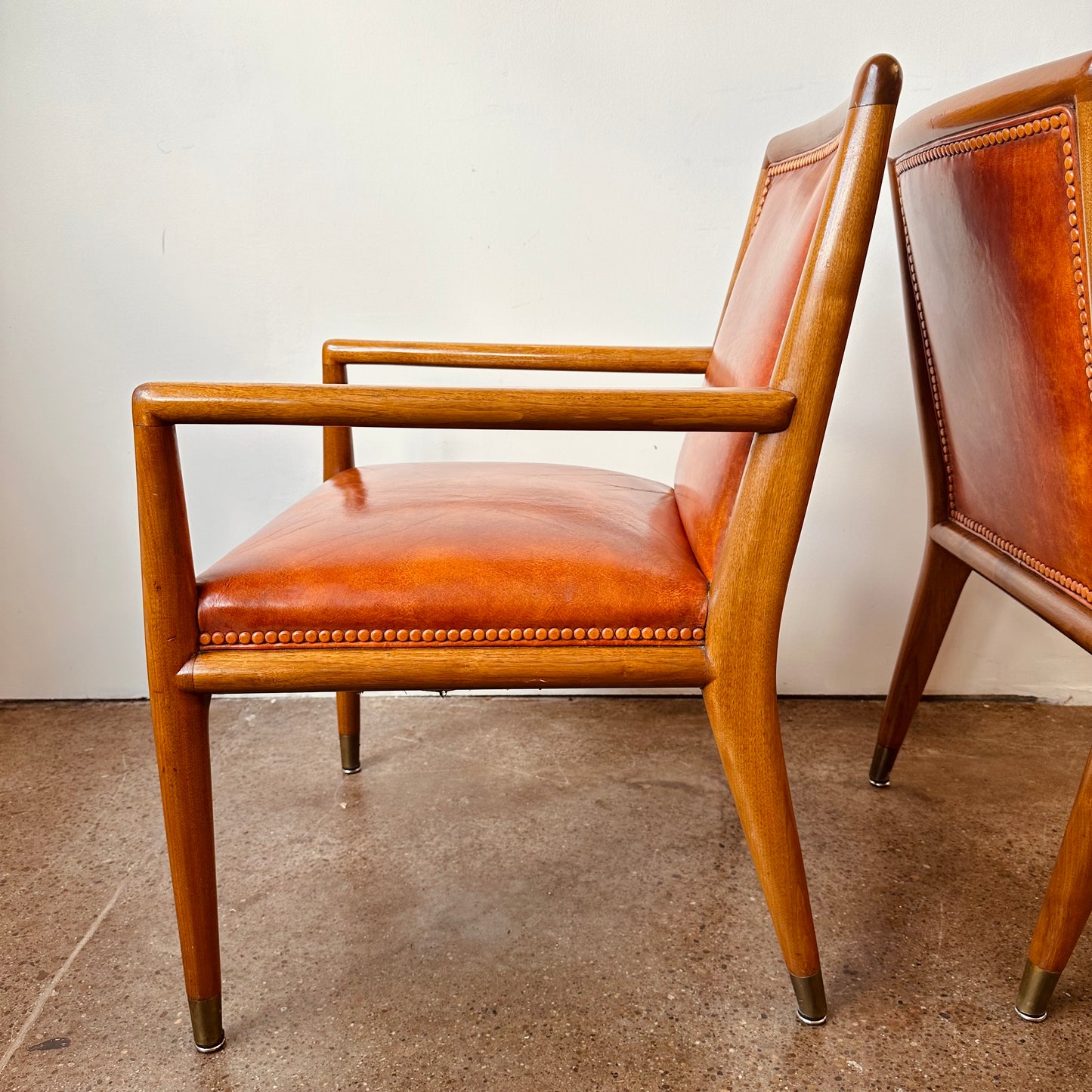 TH ROBSJOHN-GIBBINGS KRUG ARM CHAIRS - A PAIR