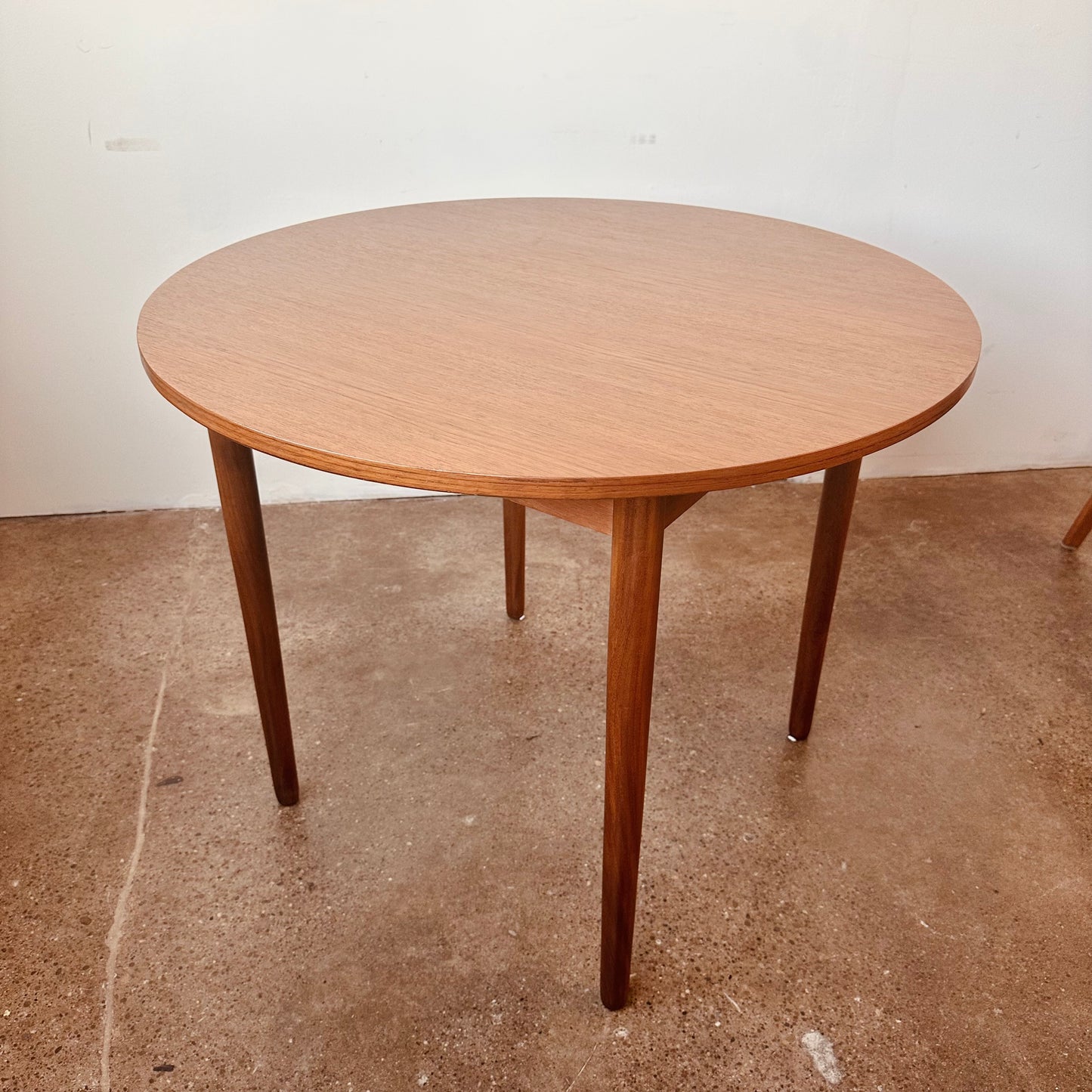 DANISH MODERN TEAK ROUND DINETTE TABLE