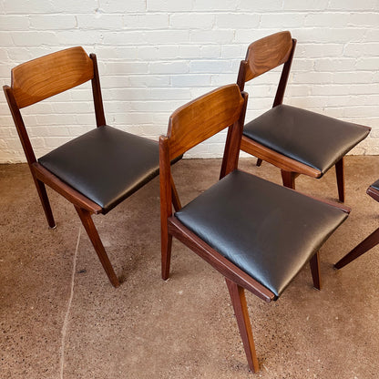 JAN KUYPERS SOLID WALNUT DINING CHAIRS - SET OF 4