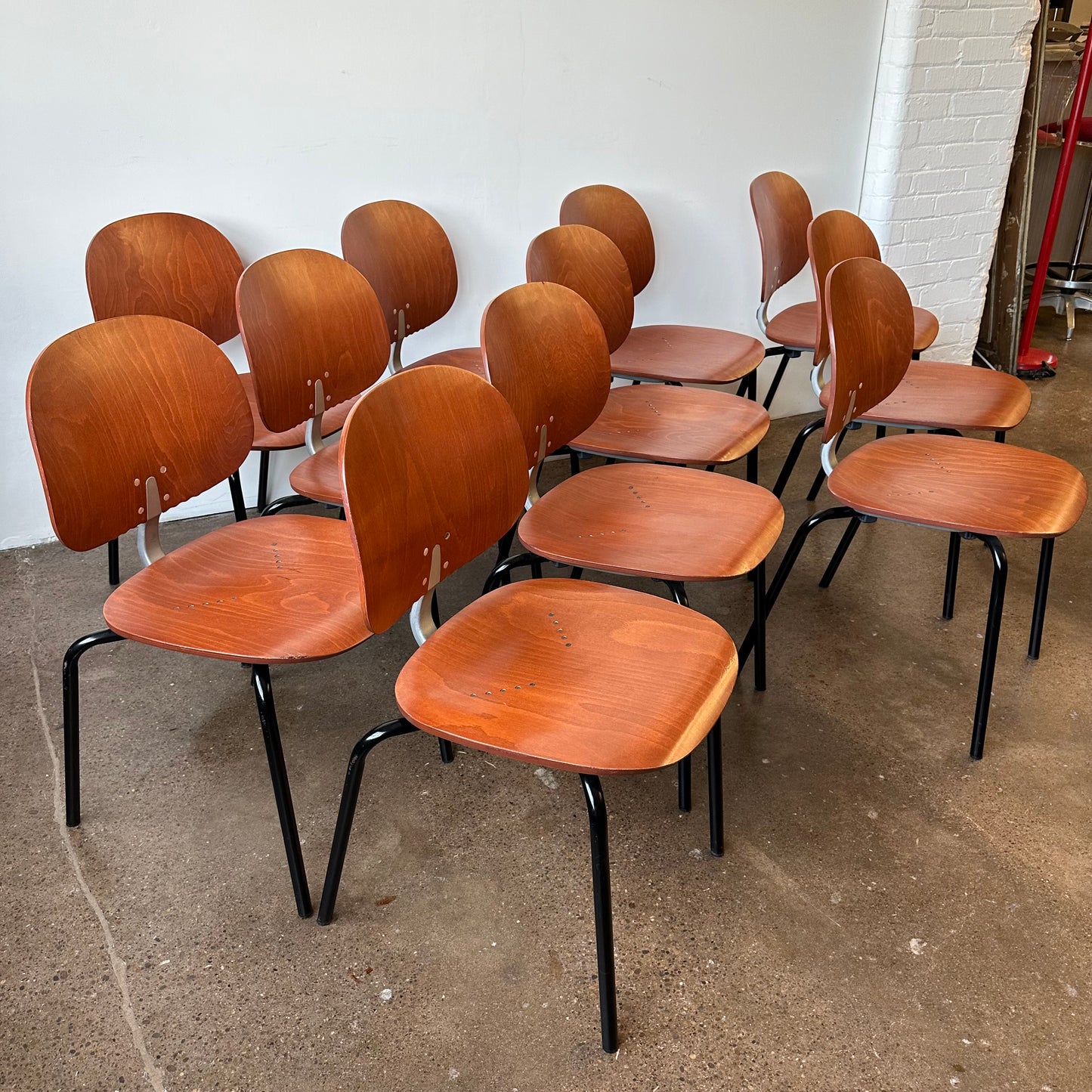 GIANCARLO PIRETTI XYLON INDUSTRIAL BENTWOOD CHAIRS (11 AVAILABLE)