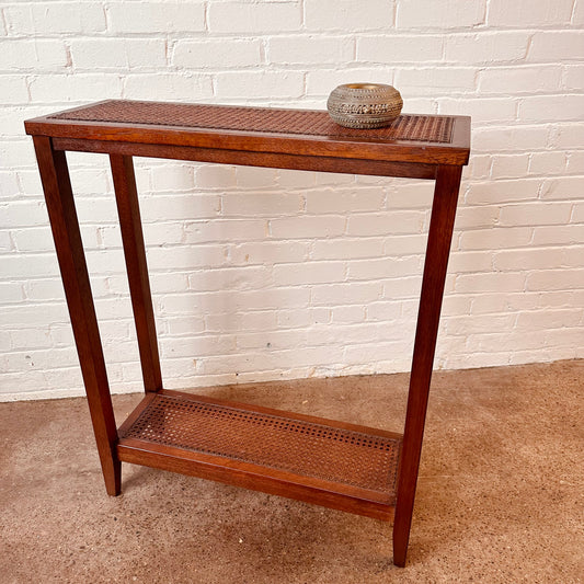 TWO TIER CONSOLE TABLE WITH CANNING