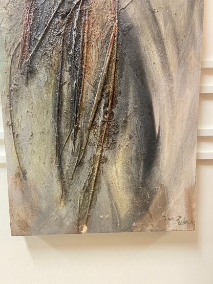 SUSAN BUDASH 1980S OIL ON CANVAS ART PAIR