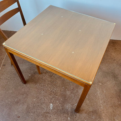 JENS RISOM MID-CENTURY WALNUT CAFE GAME TABLE