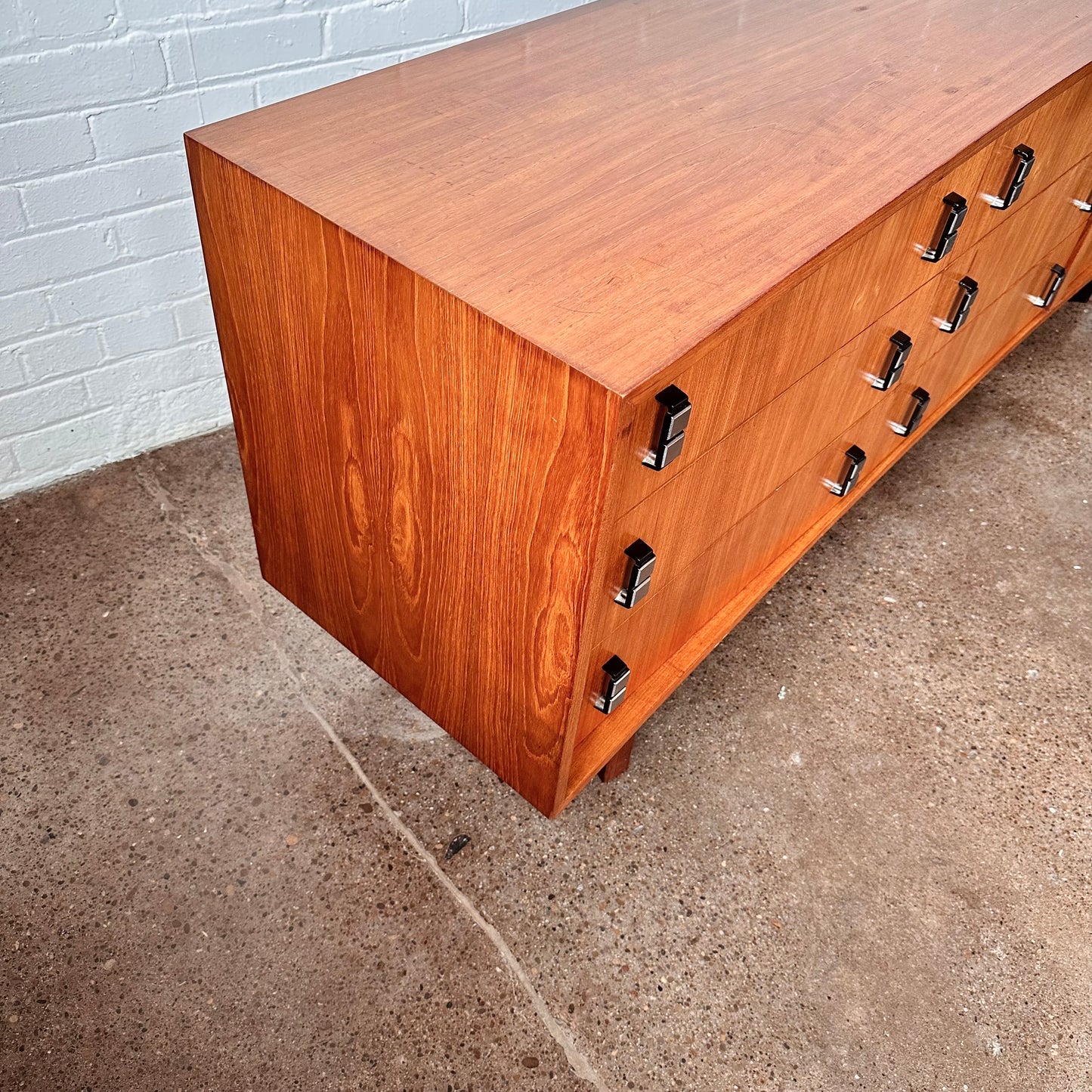 RS ASSOCIATES TEAK TAMBOUR DOOR CREDENZA