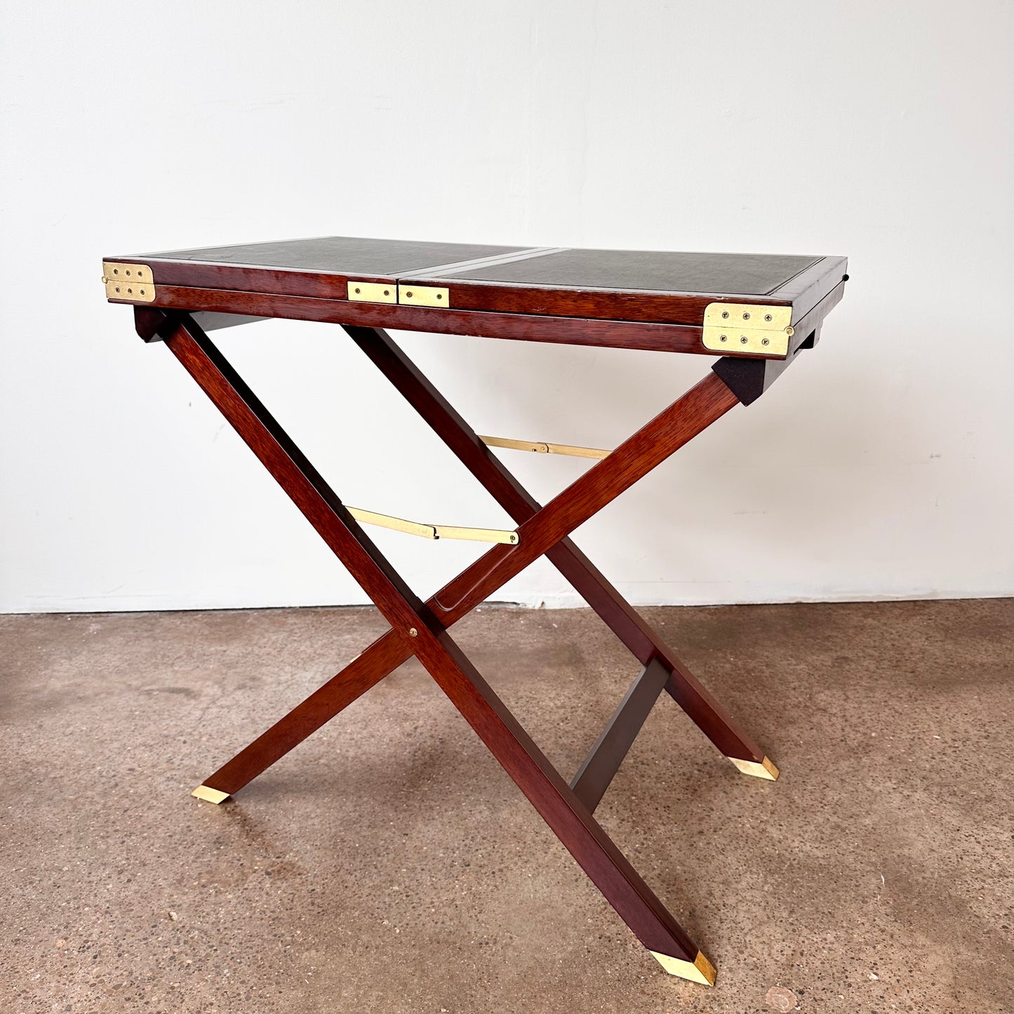 CAMPAIGN STYLE PORTABLE BUTLERS CONSOLE TABLE BAR