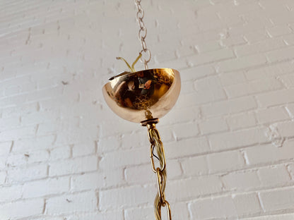 GAETANO SCIOLARI BRASS AND GLASS CHANDELIER