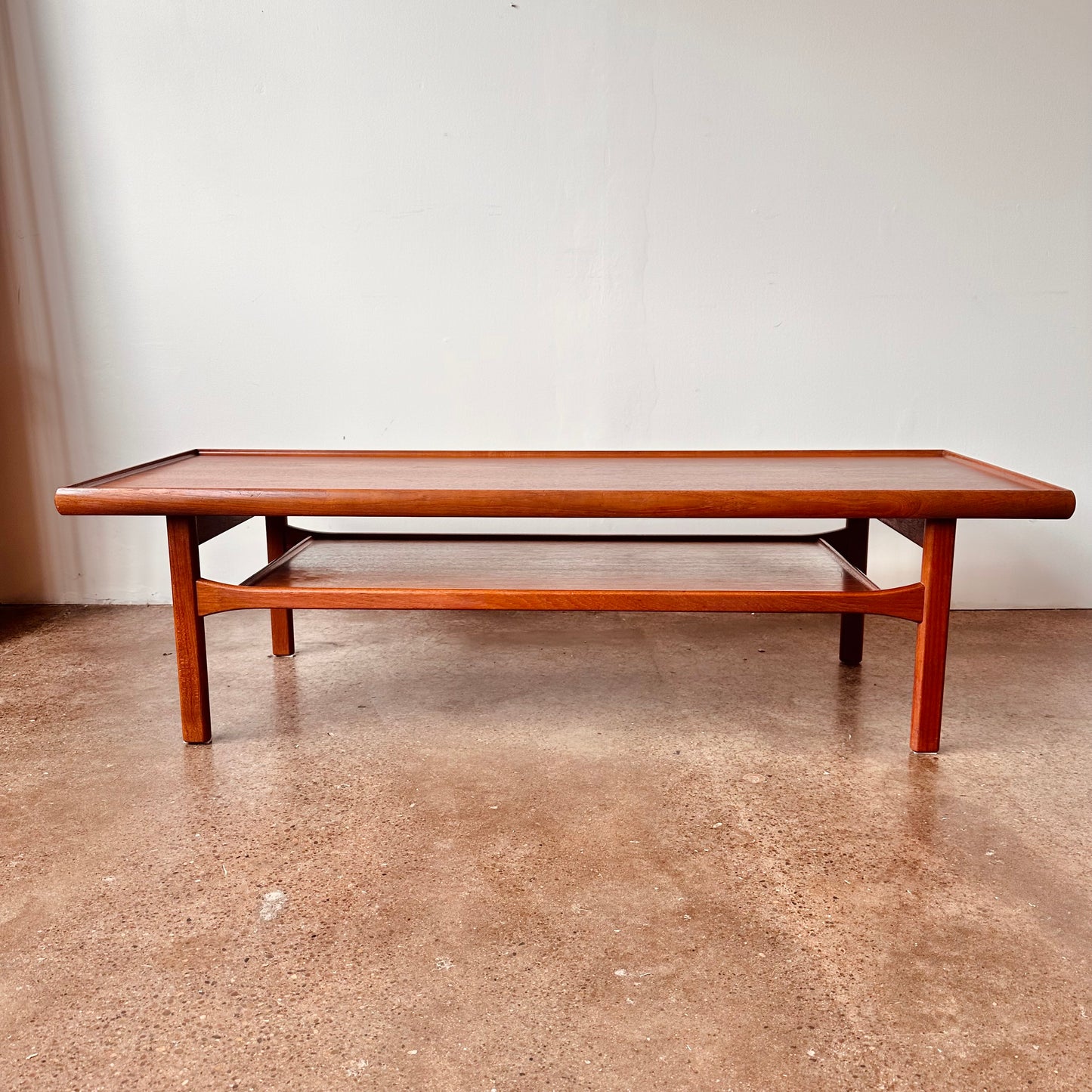 DANISH TEAK TWO TIER COFFEE TABLE