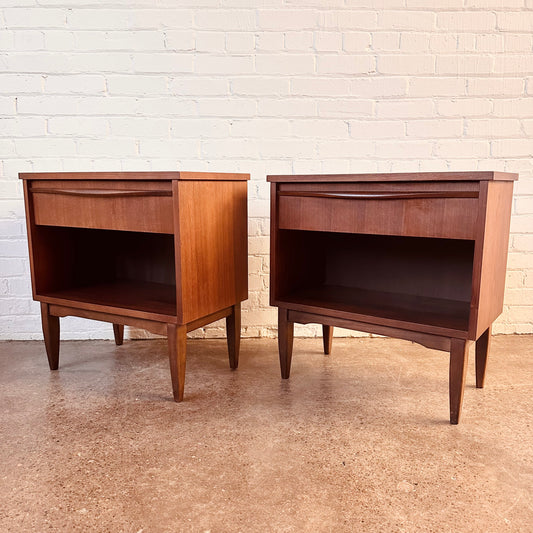 KAUFMAN WALNUT NIGHTSTANDS - A PAIR
