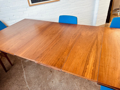 MCM WALNUT DINING TABLE WITH THREE LEAVES