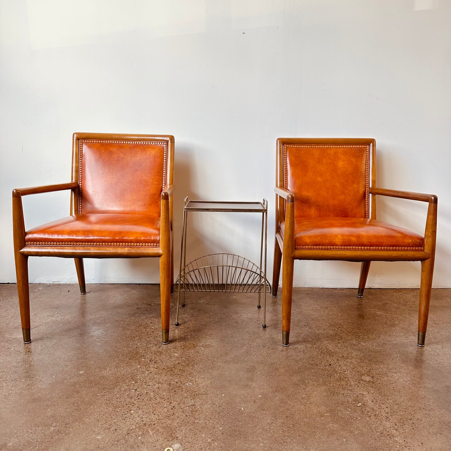 TH ROBSJOHN-GIBBINGS KRUG ARM CHAIRS - A PAIR