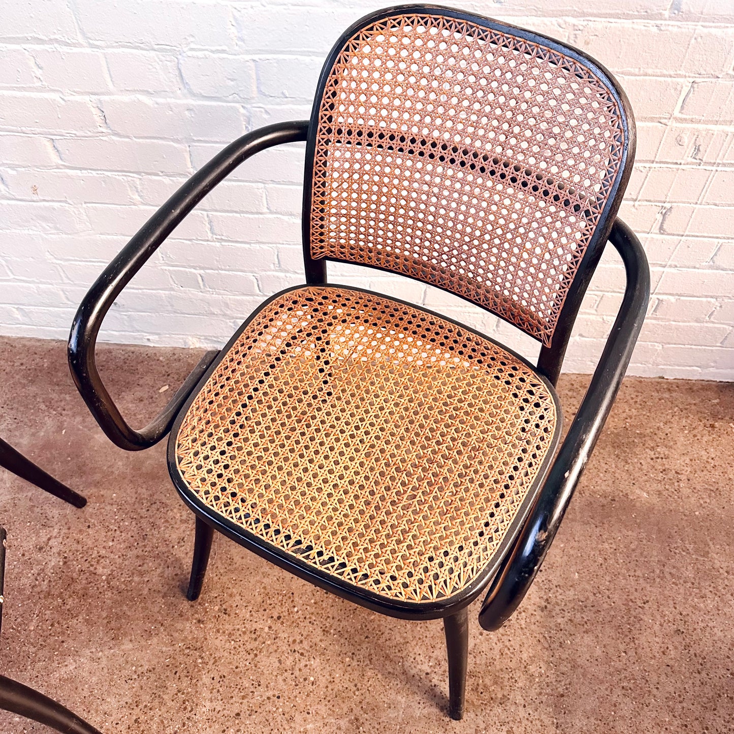 THONET JOSEF HOFFMAN BENTWOOD AND CANE NO.812 ARM CHAIRS